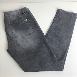 8 Michael Kors Distressed Faded Relaxed Fit Grey Colored Skinny Tapered Jeans 27